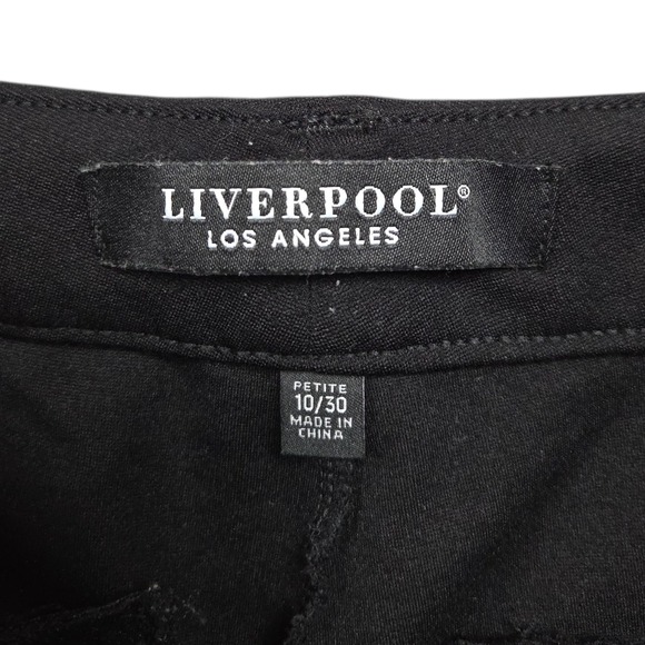 Liverpool Kelsey Ankle Trouser Womens 10 Petite RIP TEAR‎ Black Mid Rise Cropped - Picture 9 of 11